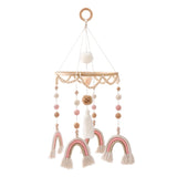 Baby Wooden Rabbit Crib Mobile Hanging Toy
