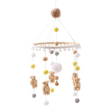 Baby Wooden Rabbit Crib Mobile Hanging Toy