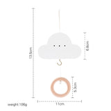 Baby Wooden Rabbit Crib Mobile Hanging Toy