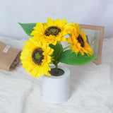3-Pack Rechargeable LED Sunflower Night Lights