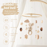 Baby Wooden Rabbit Crib Mobile Hanging Toy