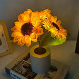 3-Pack Rechargeable LED Sunflower Night Lights