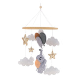 Baby Wooden Rabbit Crib Mobile Hanging Toy