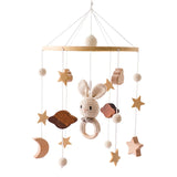 Baby Wooden Rabbit Crib Mobile Hanging Toy
