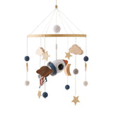 Baby Wooden Rabbit Crib Mobile Hanging Toy