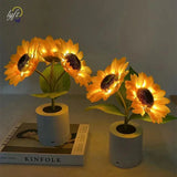 3-Pack Rechargeable LED Sunflower Night Lights