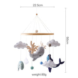 Baby Wooden Rabbit Crib Mobile Hanging Toy