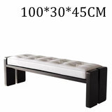 Modern Solid Wood Cushioned Dining Bench