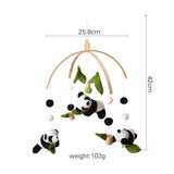 Baby Wooden Rabbit Crib Mobile Hanging Toy
