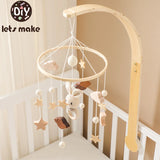 Baby Wooden Rabbit Crib Mobile Hanging Toy