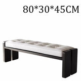 Modern Solid Wood Cushioned Dining Bench
