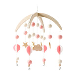 Baby Wooden Rabbit Crib Mobile Hanging Toy