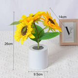 3-Pack Rechargeable LED Sunflower Night Lights