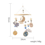 Baby Wooden Rabbit Crib Mobile Hanging Toy