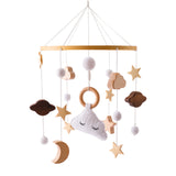 Baby Wooden Rabbit Crib Mobile Hanging Toy