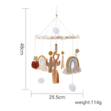 Baby Wooden Rabbit Crib Mobile Hanging Toy