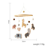 Baby Wooden Rabbit Crib Mobile Hanging Toy