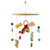 Baby Wooden Rabbit Crib Mobile Hanging Toy