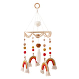 Baby Wooden Rabbit Crib Mobile Hanging Toy