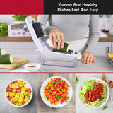 Vegetable Chopper with Container & Spiral Cutter