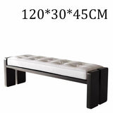 Modern Solid Wood Cushioned Dining Bench