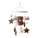 Baby Wooden Rabbit Crib Mobile Hanging Toy
